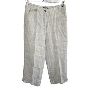 Saint James Womens Beige European Linen Crop Pants Size 8